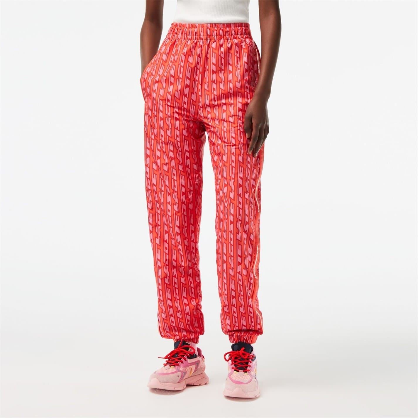 Lacoste Lettering Vertical Stripe Slim Cut Joggers