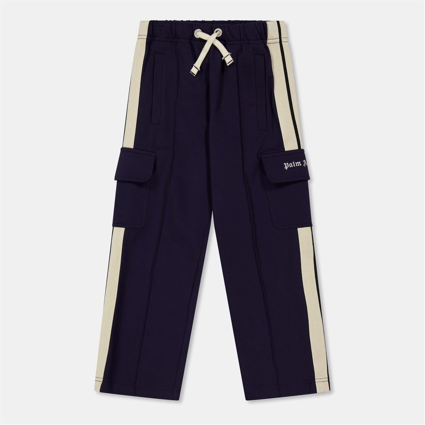 Palm Angels Solid Patterned Straight Joggers with Logo