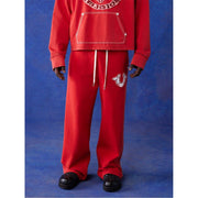 True Religion Wide Leg Open Hem Sweatpants