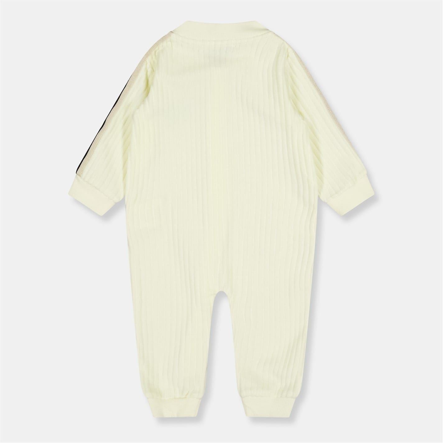 Palm Angels Crew Neck Long Sleeve Ribbed Jumpsuit