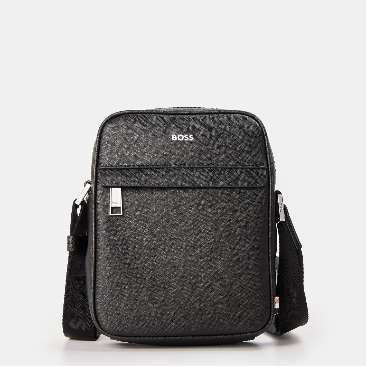 Boss Zair Cross Body Bag with Silver Tone Hardware
