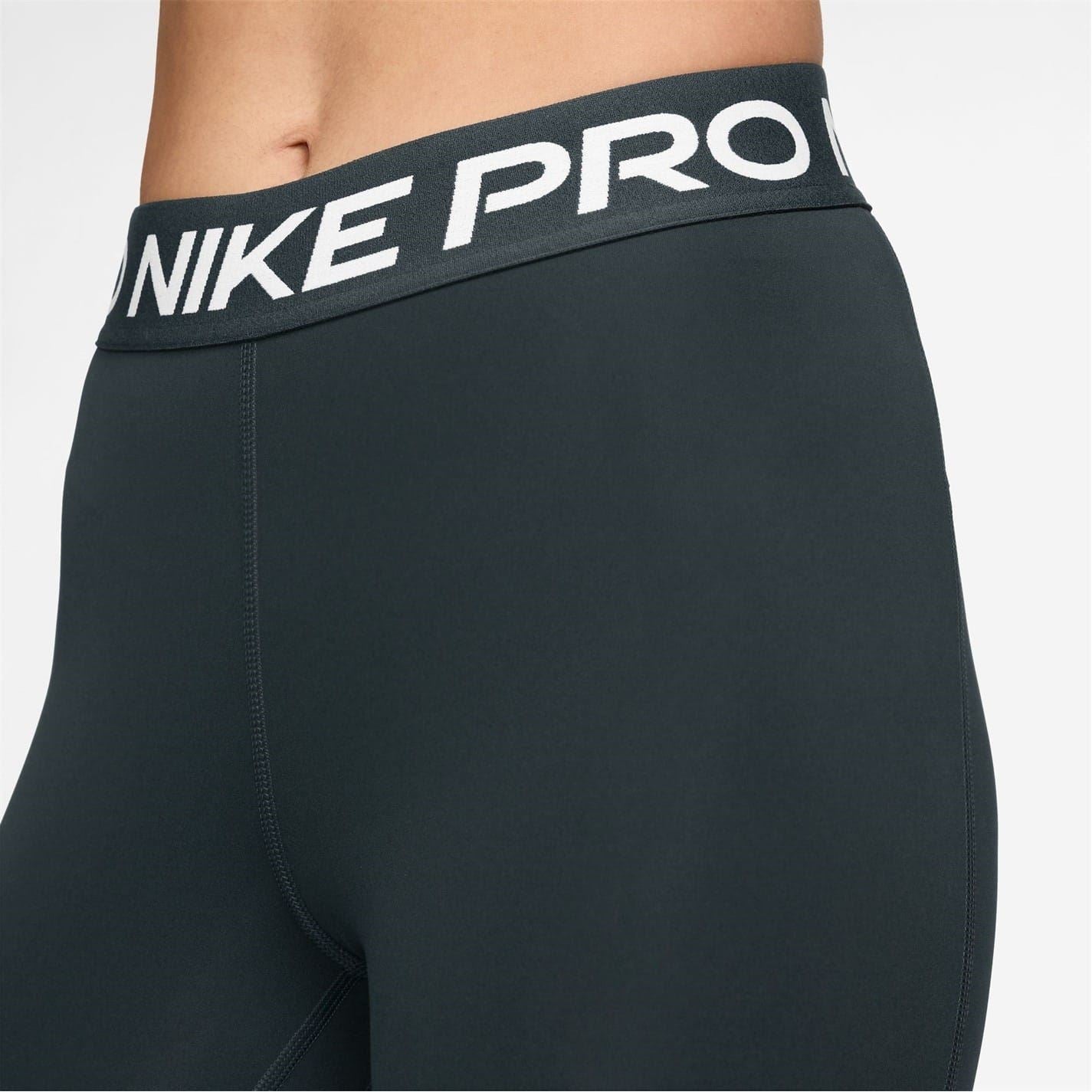 Nike Womens Pro Mid Rise Mesh Panelled Leggings