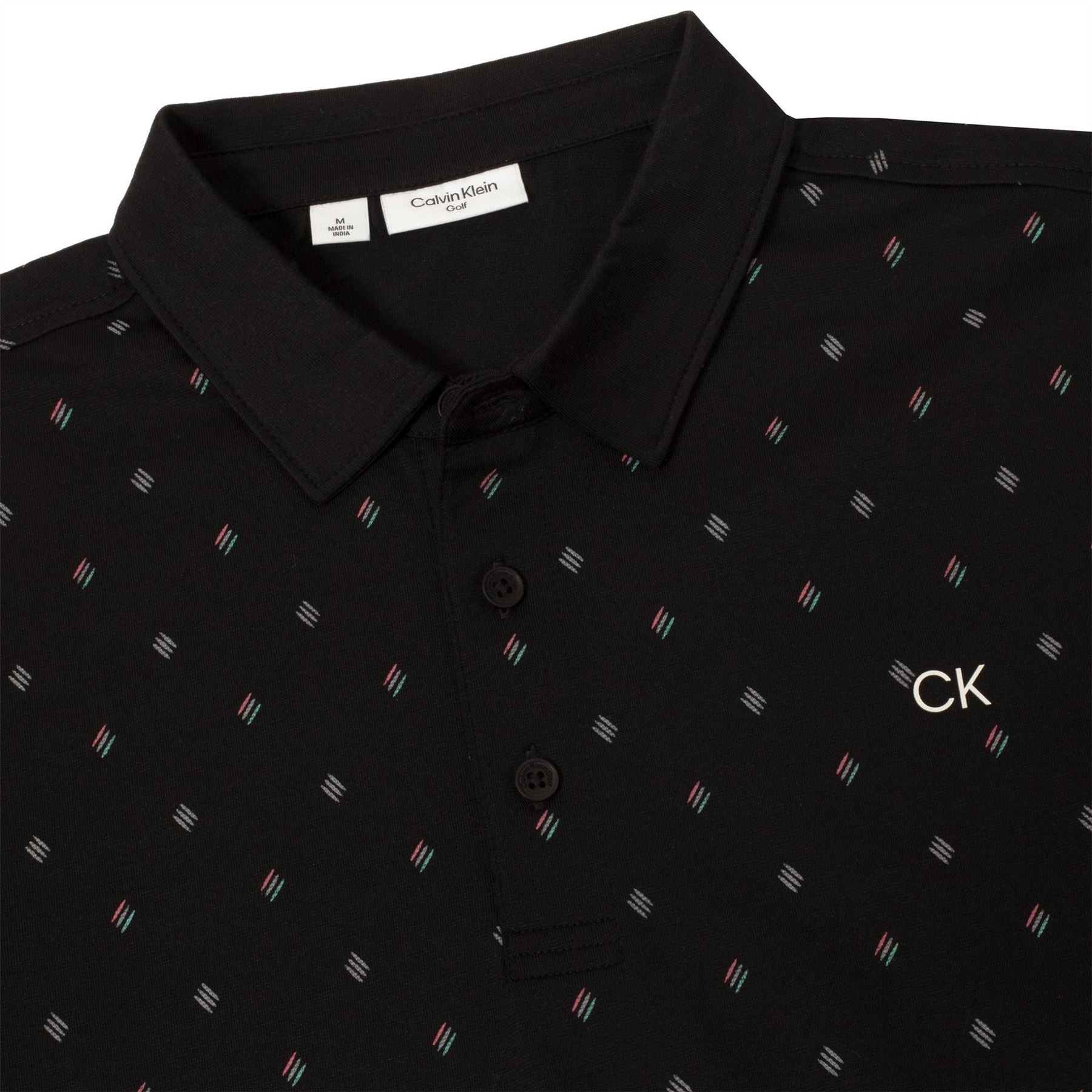 Calvin Klein Golf Graphic Print Collared Short Sleeve Polo Shirt