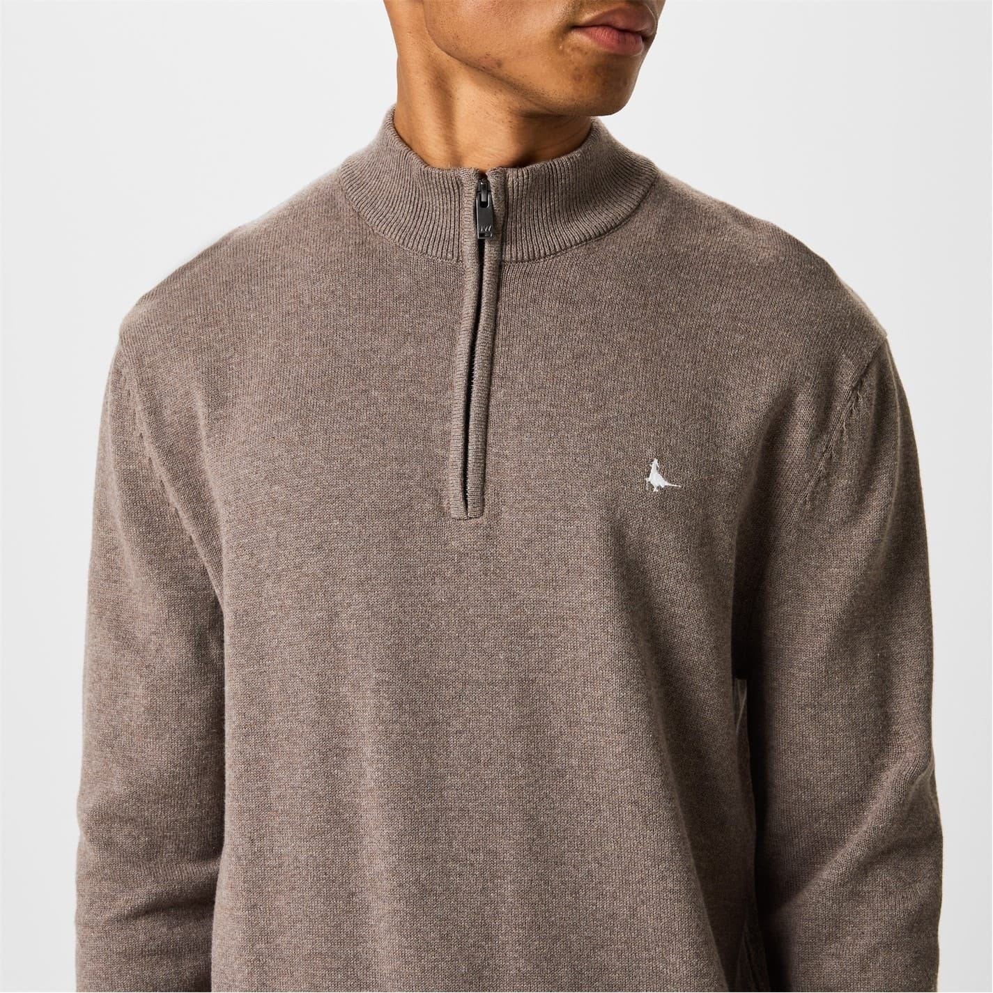 Jack Wills Mens Funnel Neck Half Zip Jumper