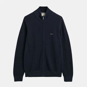 Gant Cotton Pique Zip-Up Cardigan