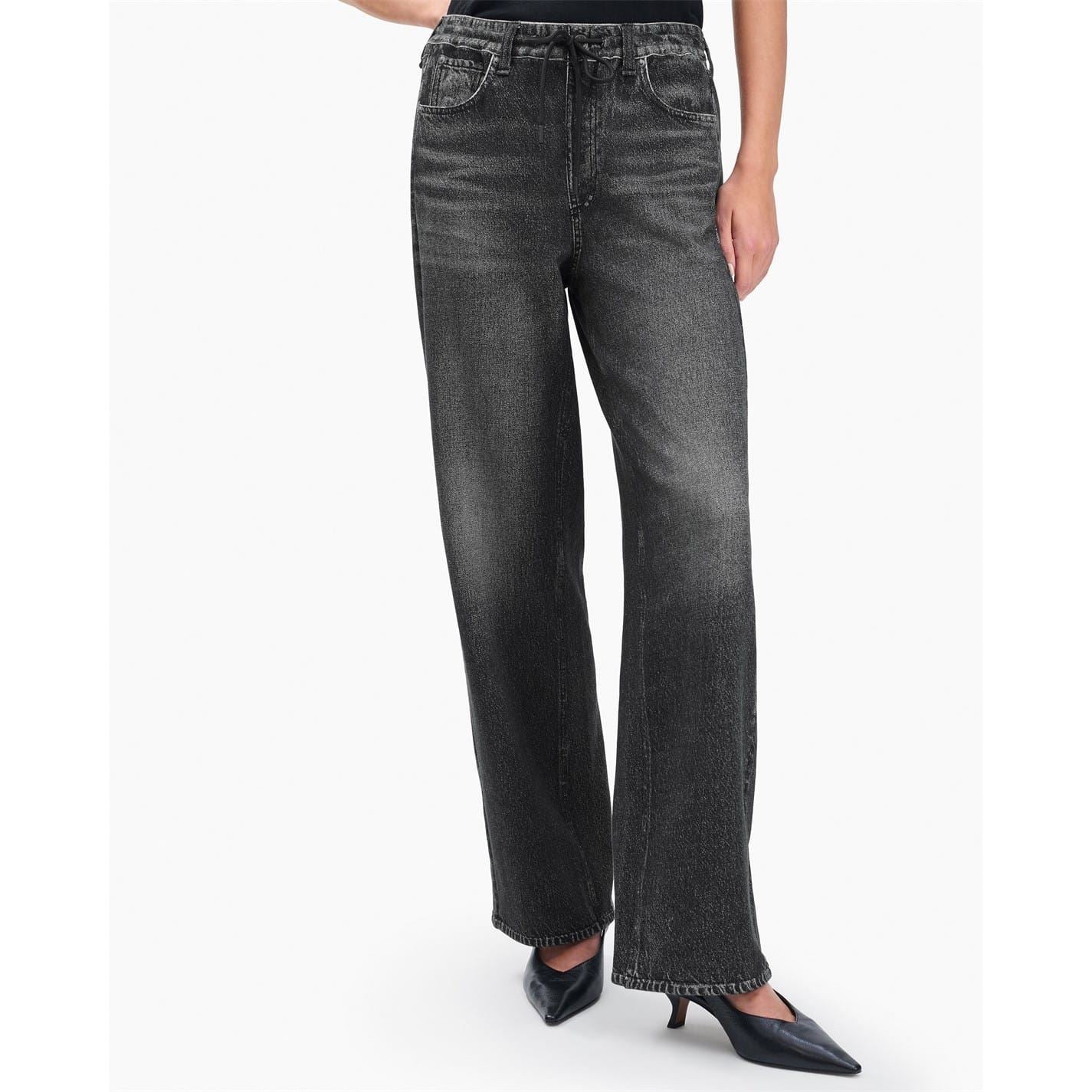 Rag and Bone Terry Wide Leg Wide Fit Jeans