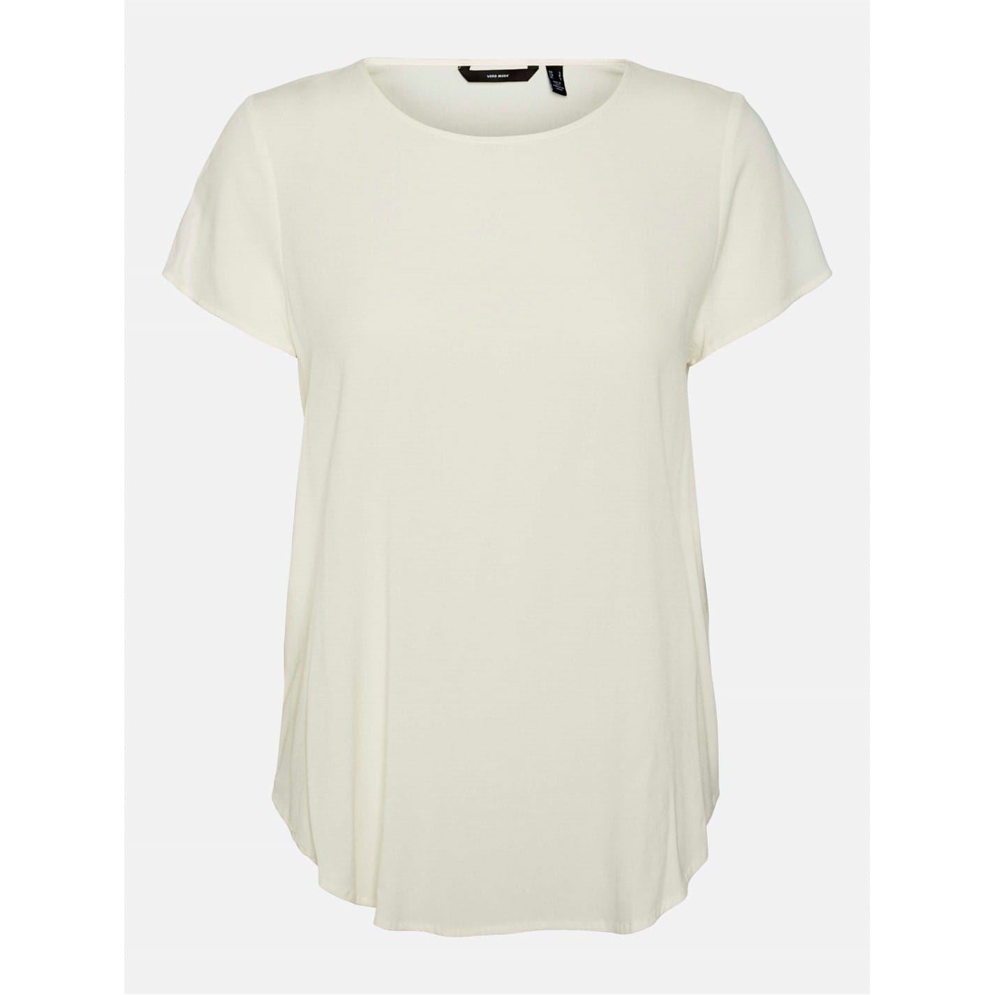 Vero Moda Crew Neck Short Sleeve Shell Blouse