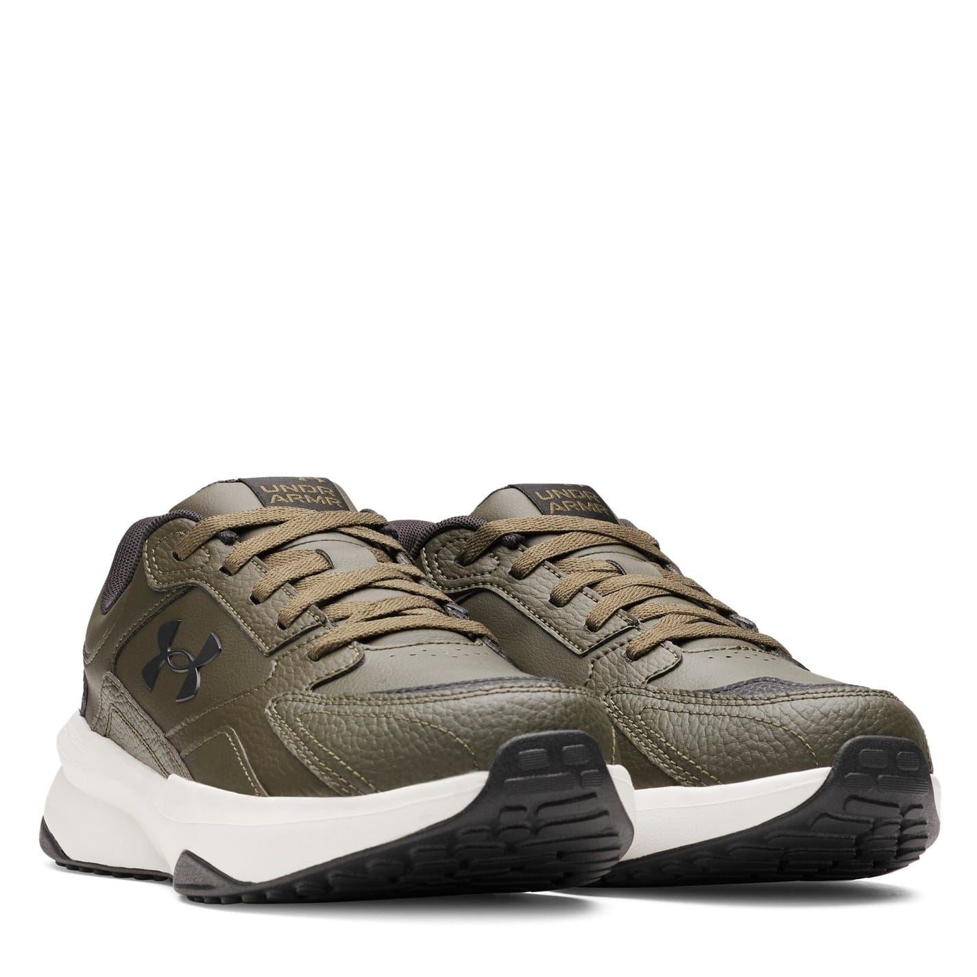 Under Armour Edge Leather Low Top Lace-Up Sneakers