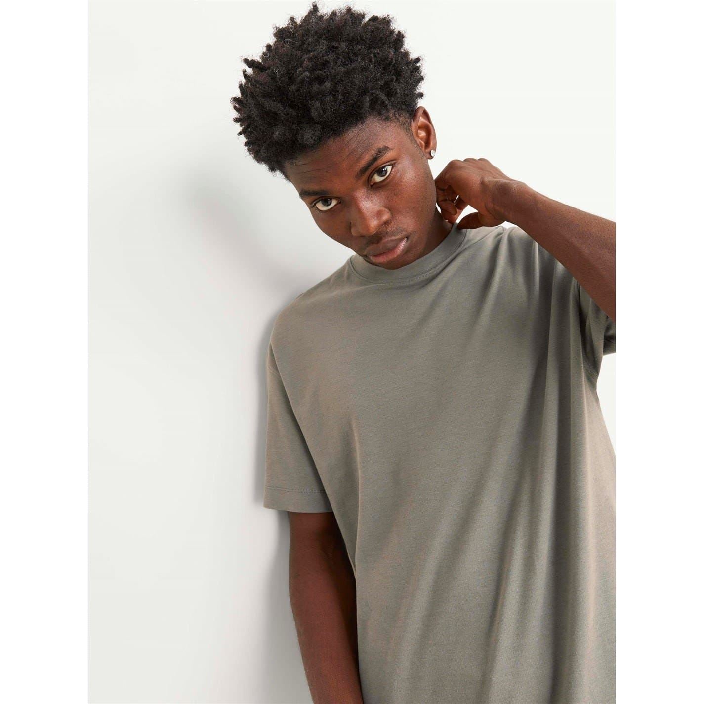 Jack and Jones Crew Neck Ribbed Collar Short Sleeve Jersey T-Shirt