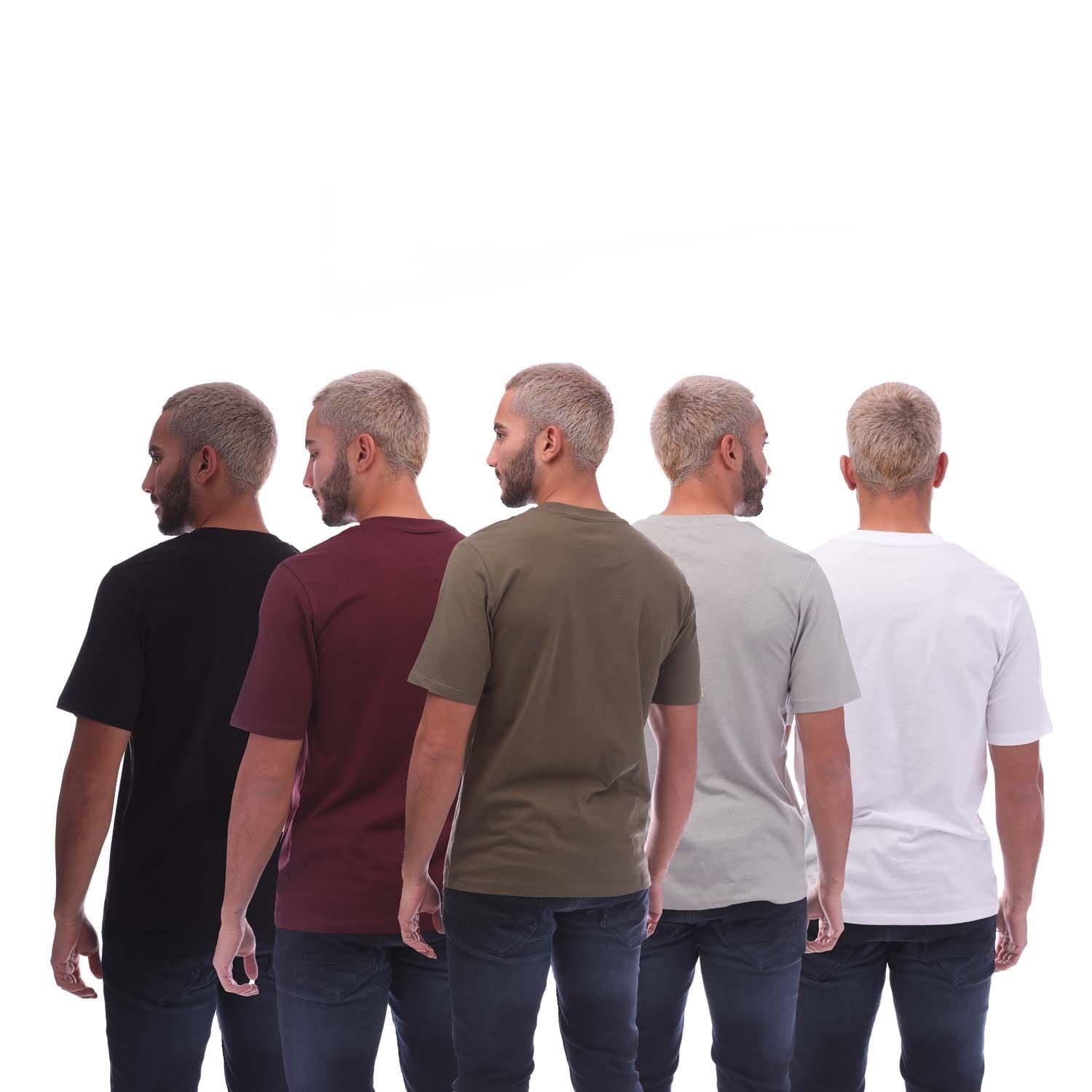 Jack and Jones Mens Speed 5 Pack T-Shirts