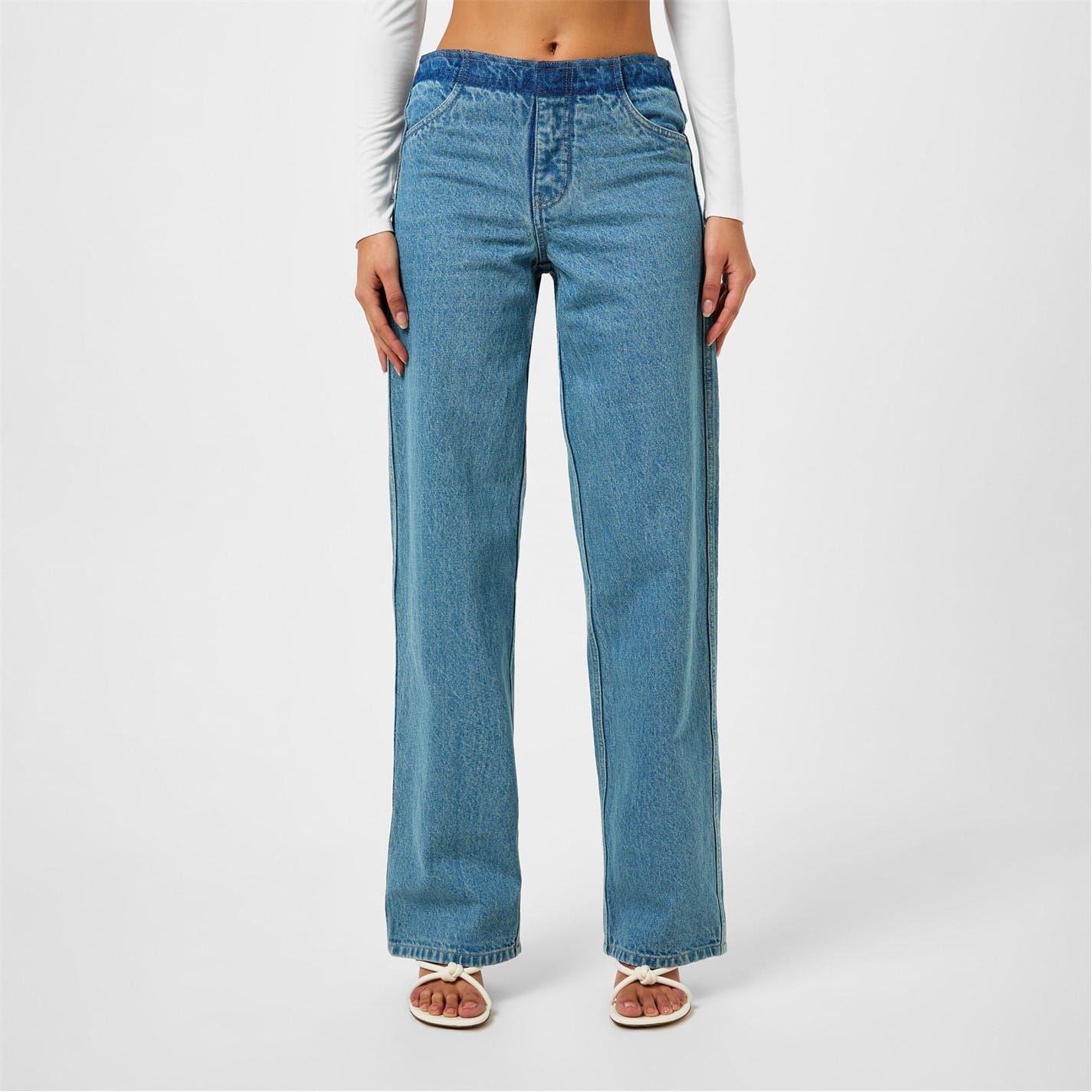 Christopher Esber Wide Leg Relaxed Fit Denim Jeans