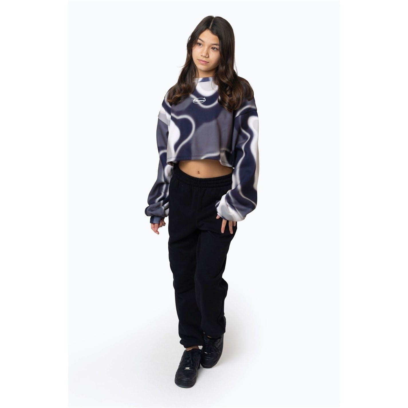 Hype Heatwave Cropped Relaxed Fit Long Sleeve Sweatshirt