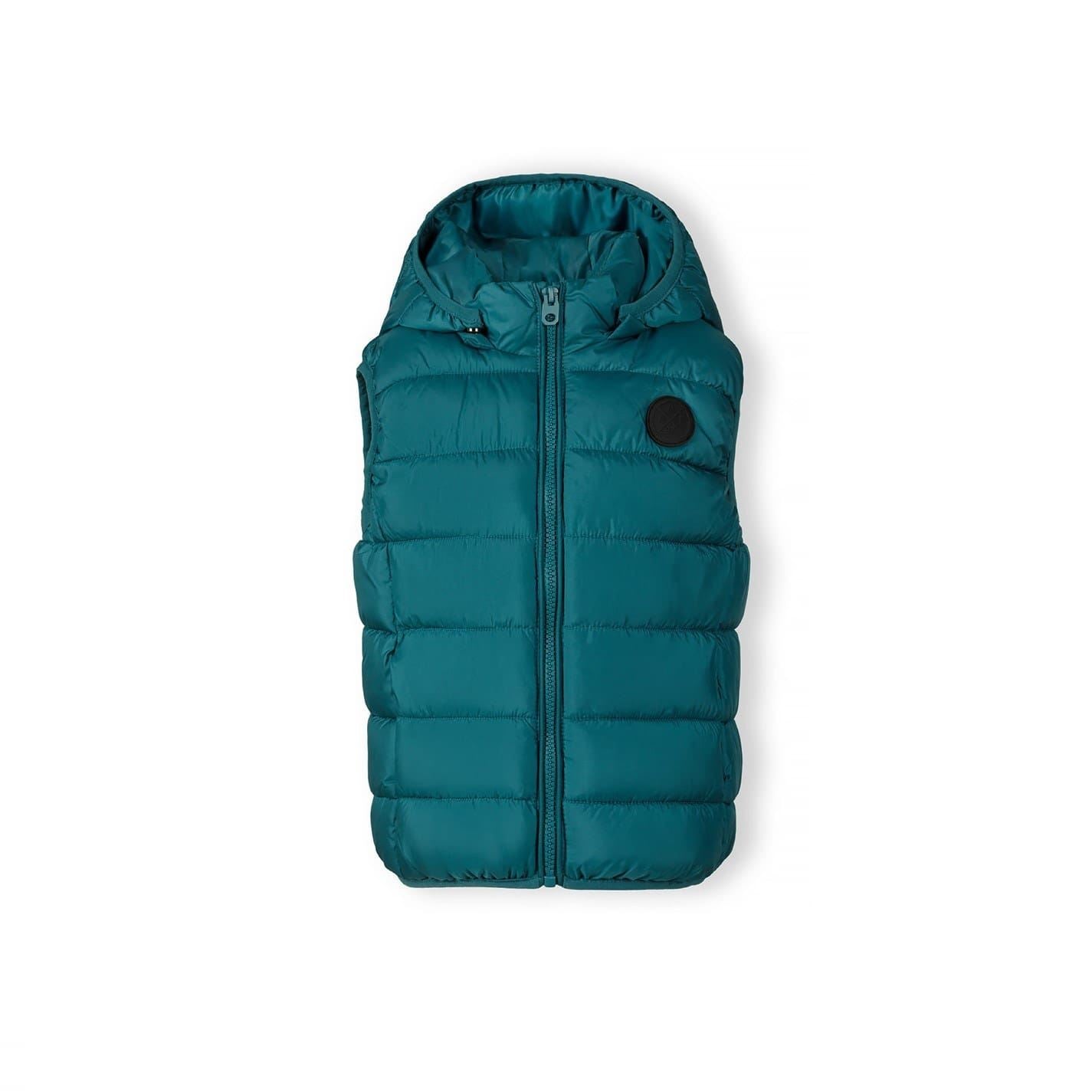 Minoti Boys Padded Gilet Detachable Hood Turquoise