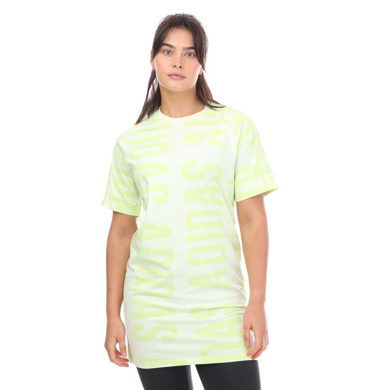 adidas Essentials Allover Print T-Shirt Dress