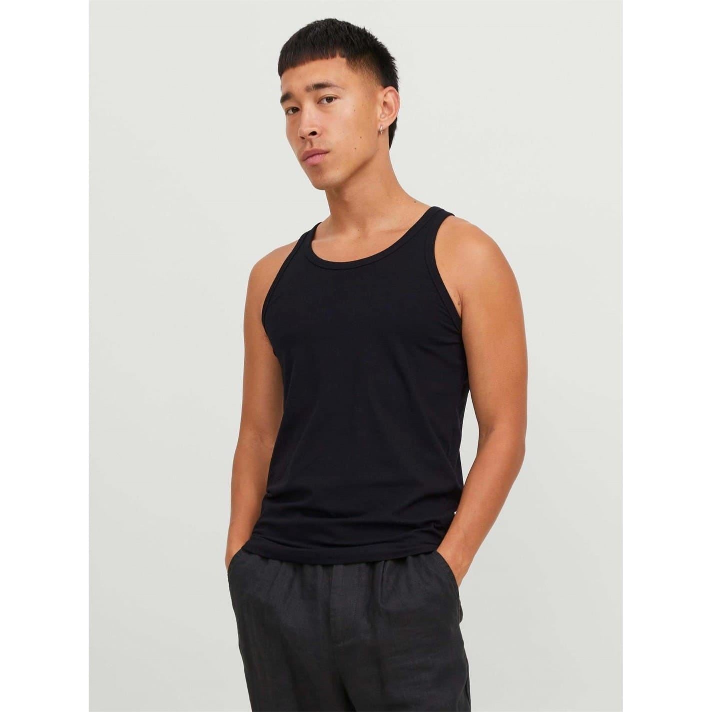 Jack and Jones 2 Pack Scoop Neck Box Tank