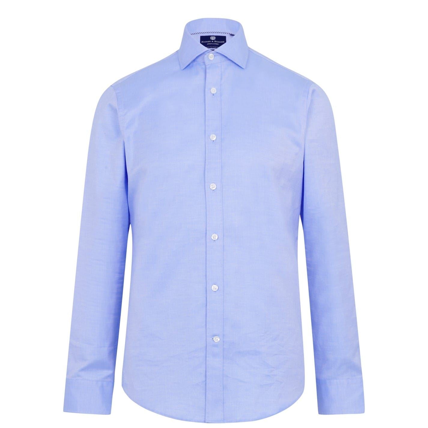 Haines and Bonner Slim Fit Cutaway Collar Twill Shirt