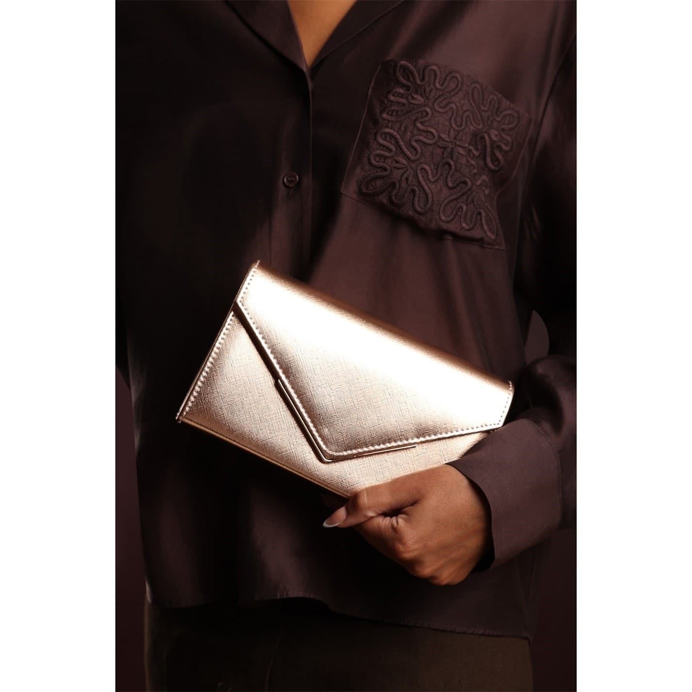 Wheres That From Clutch Bag With Flap Closure