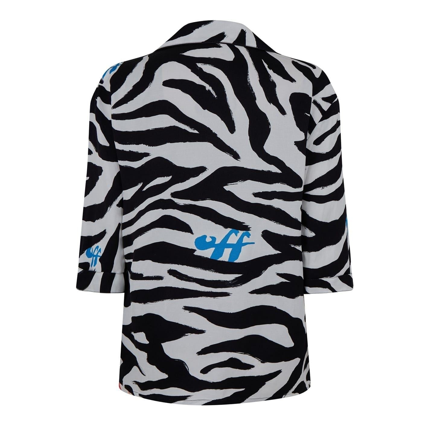Off White Zebra Regular Fit Shirt