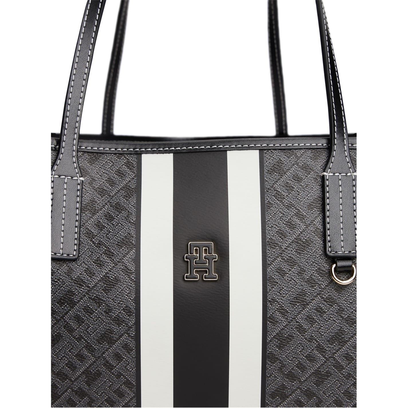 Tommy Hilfiger Mono Tote with Gold Tone Hardware