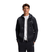 Boss Saggynos Solid Patterned Hooded Drawstring Ribbed Cuff Jacket