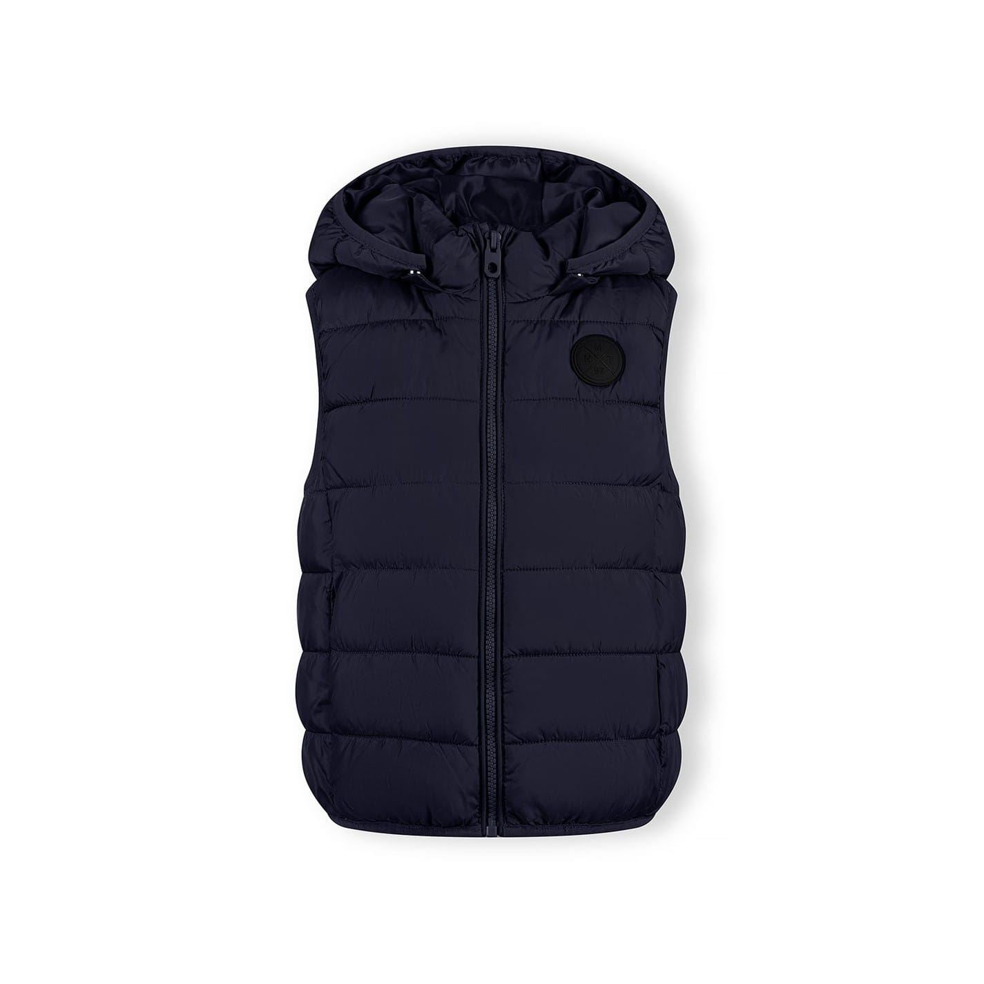 Minoti Boys Padded Gilet Detachable Hood Navy