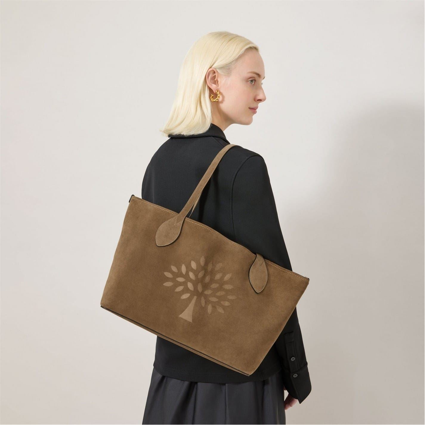 Mulberry Suede Tree Tote