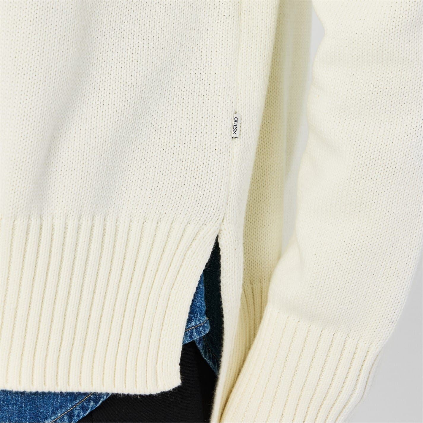 Guess Triangle Knit Long Sleeve Sweater