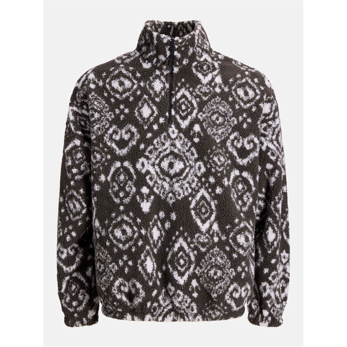 Jack and Jones Mens Paddy Teddy Half Zip Top