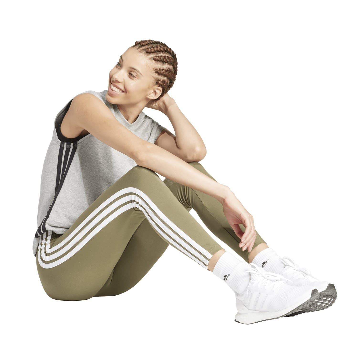 adidas Womens Essentials 3 Stripe Leggings