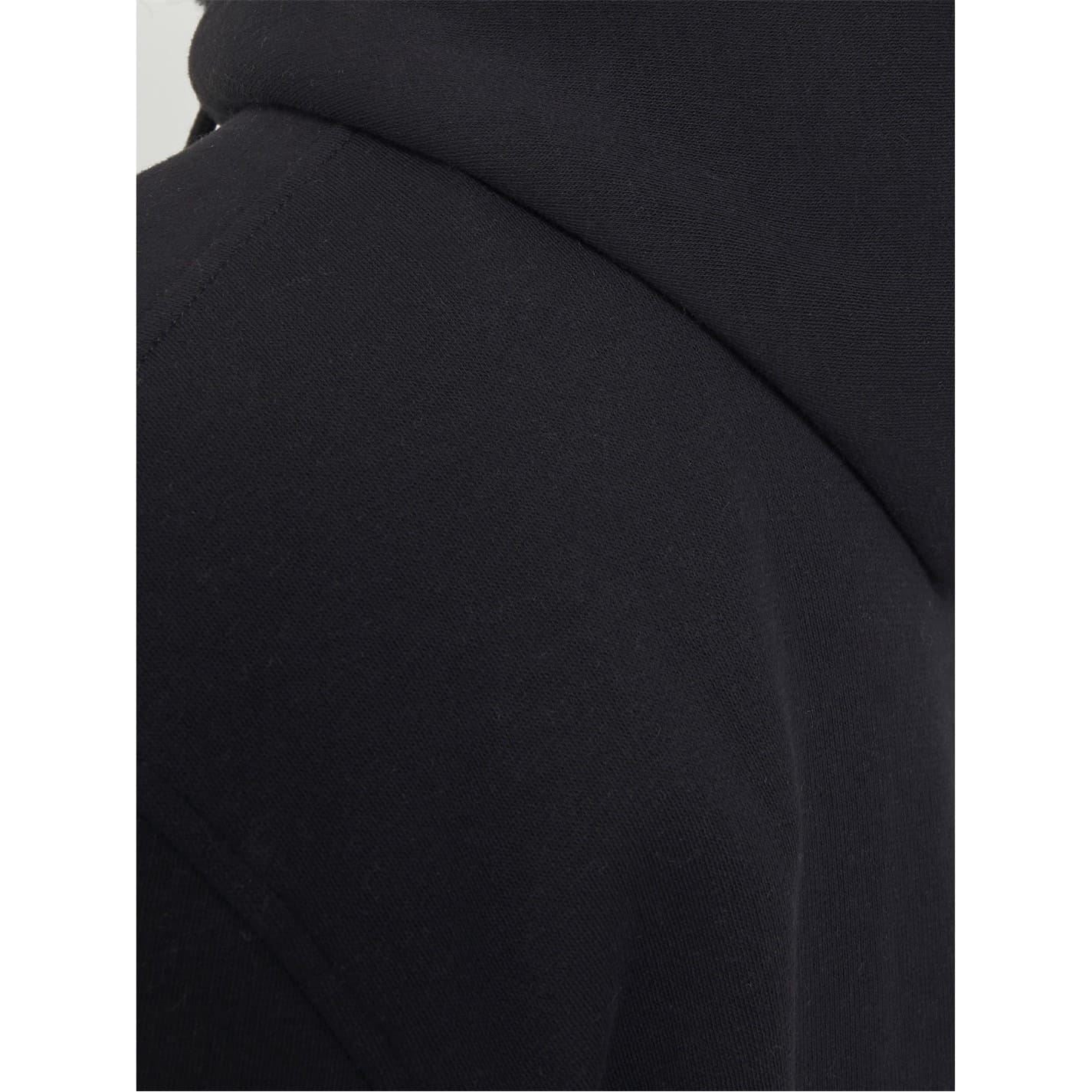 Jack and Jones Vester Hooded Ribbed Cuff Lettering Sweat Jacket