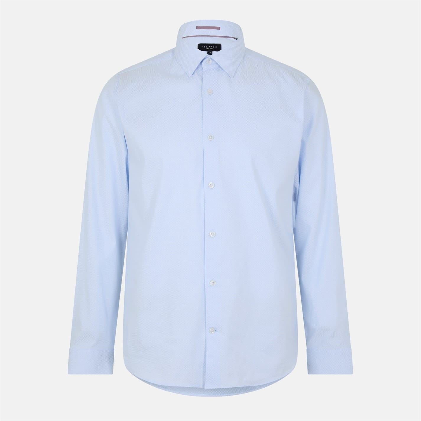 Ted Baker Blue Diamond Dot Slim Shirt