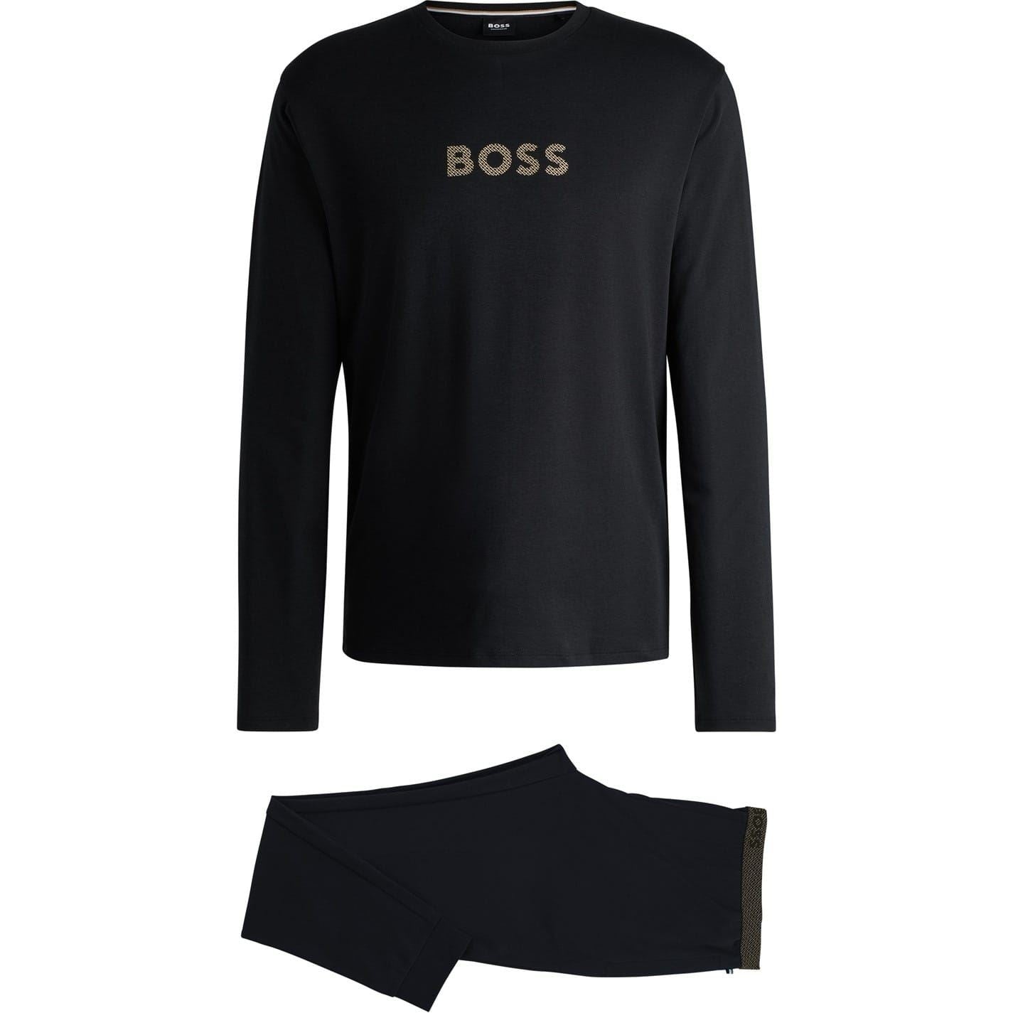Boss Lspj Gold Gift Set Long Sleeve Pyjama