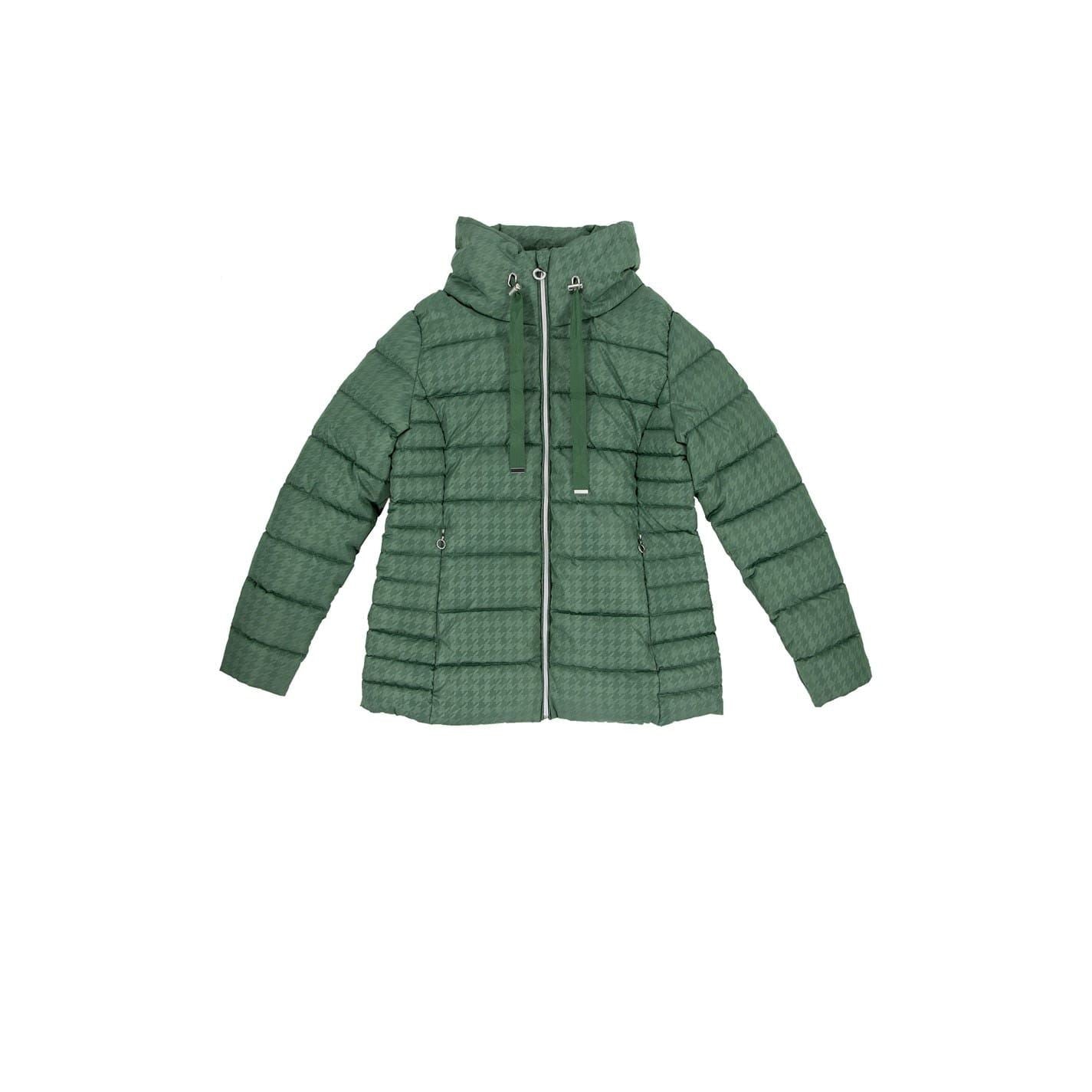 Firetrap Houndstooth Drawstring Puffer Jacket with Zipped Pocket