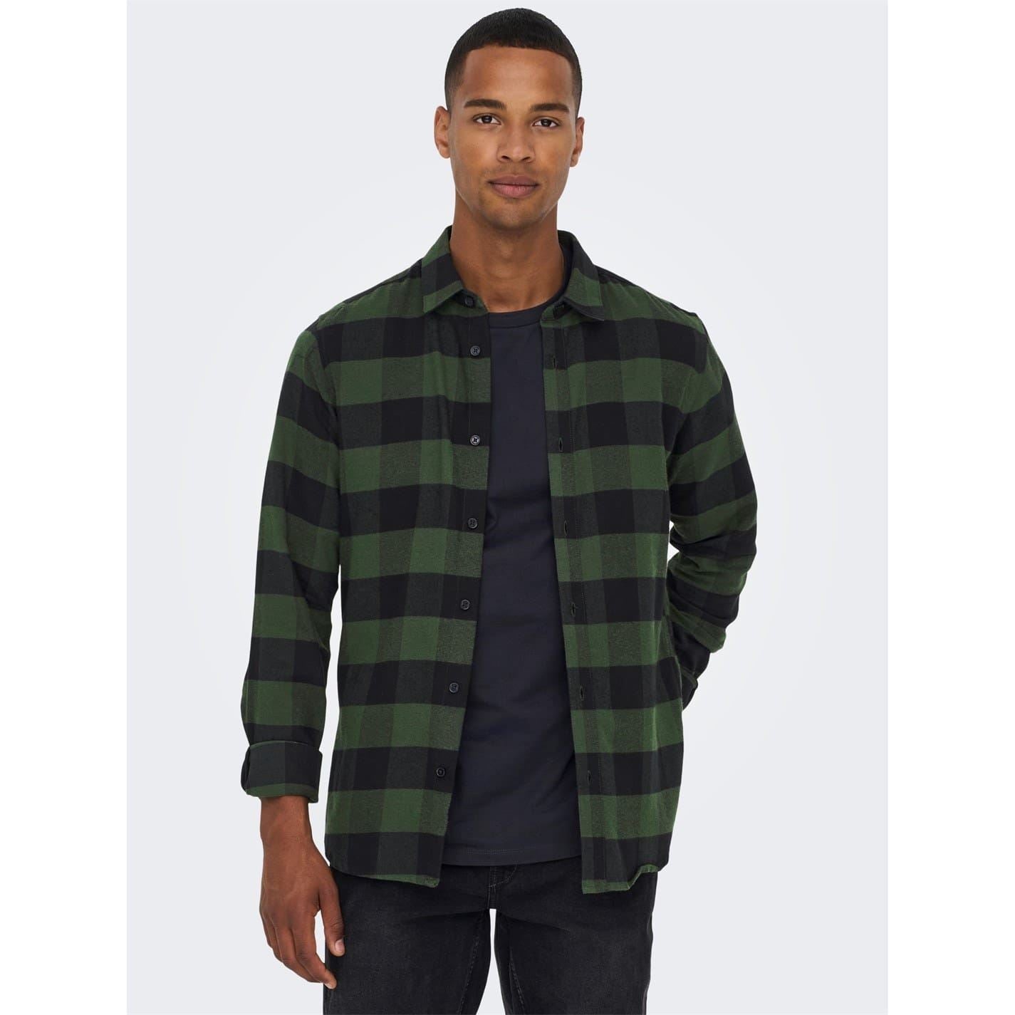Only and Sons Check Overshirt Jacket