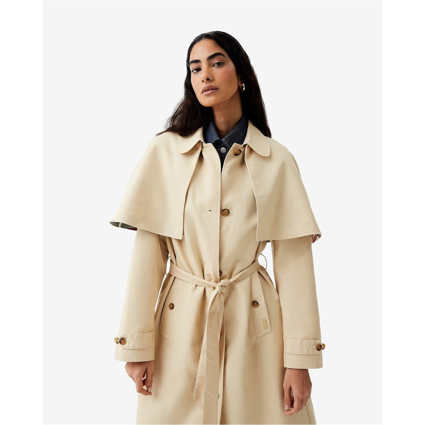 Hunter Belted Trench Coat with Cape