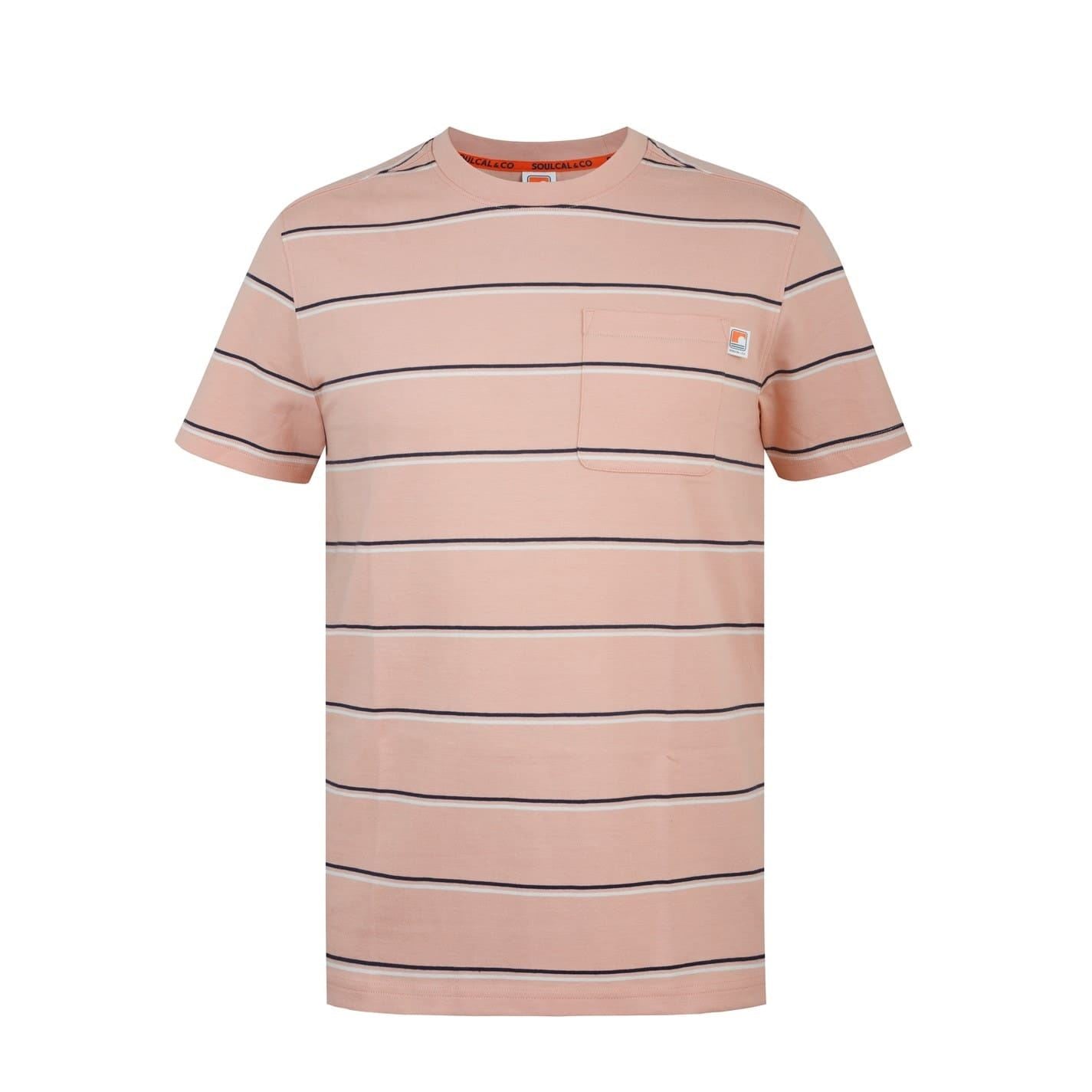 SoulCal Regular Fit Stripe Crew Neck T-Shirt