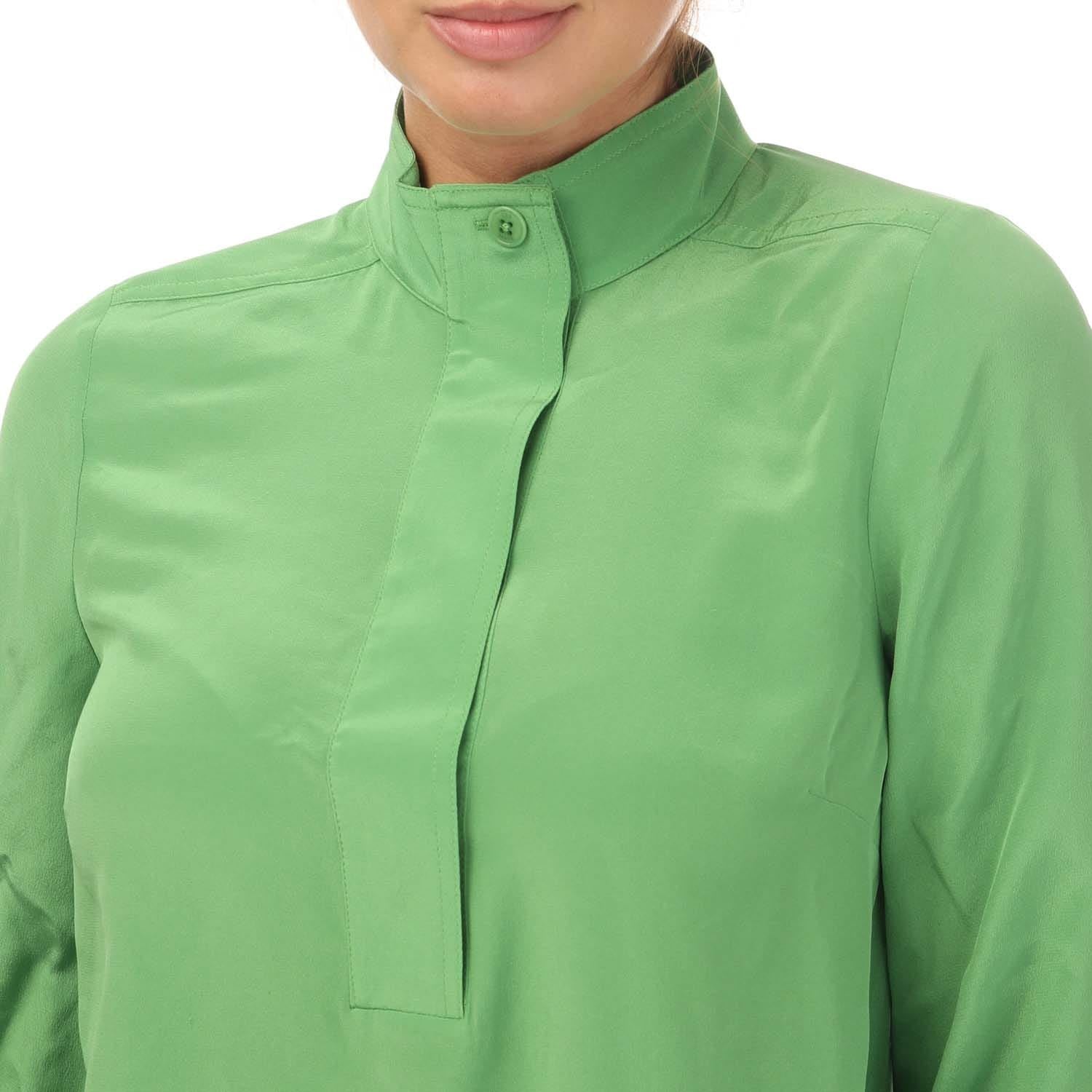 Ted Baker Marylou Silk Shirt With Stand Collar