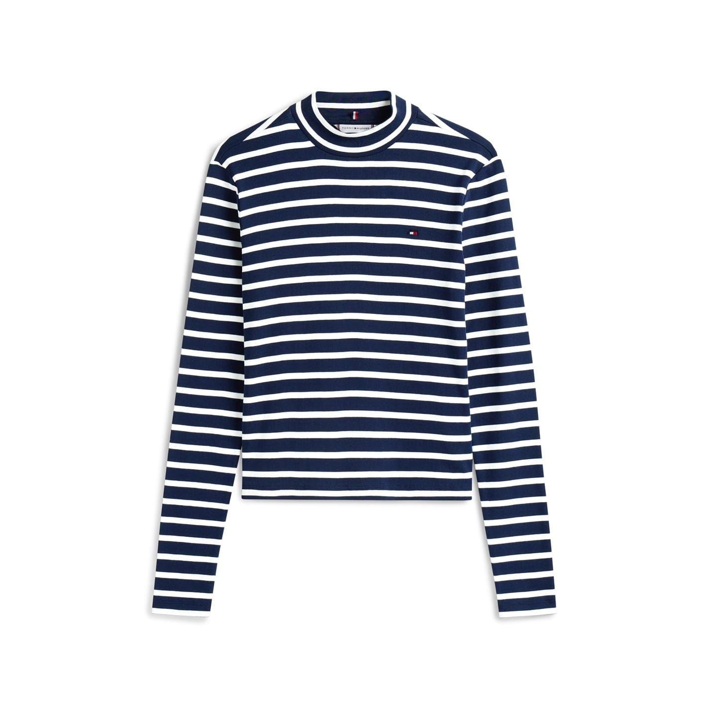 Tommy Hilfiger Slim Fit Crew Neck Long Sleeve T-Shirt