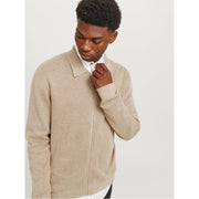 Jack and Jones Stitch Knit Shirt Collar Jacket