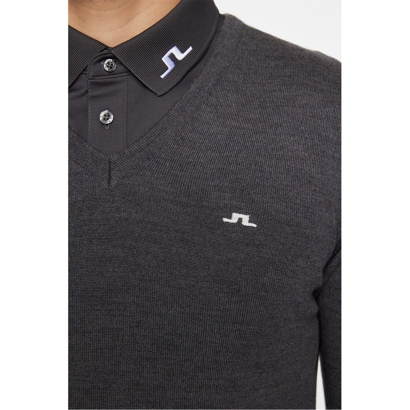 J Lindeberg Lymn V-Neck Long Sleeve Knit Sweater