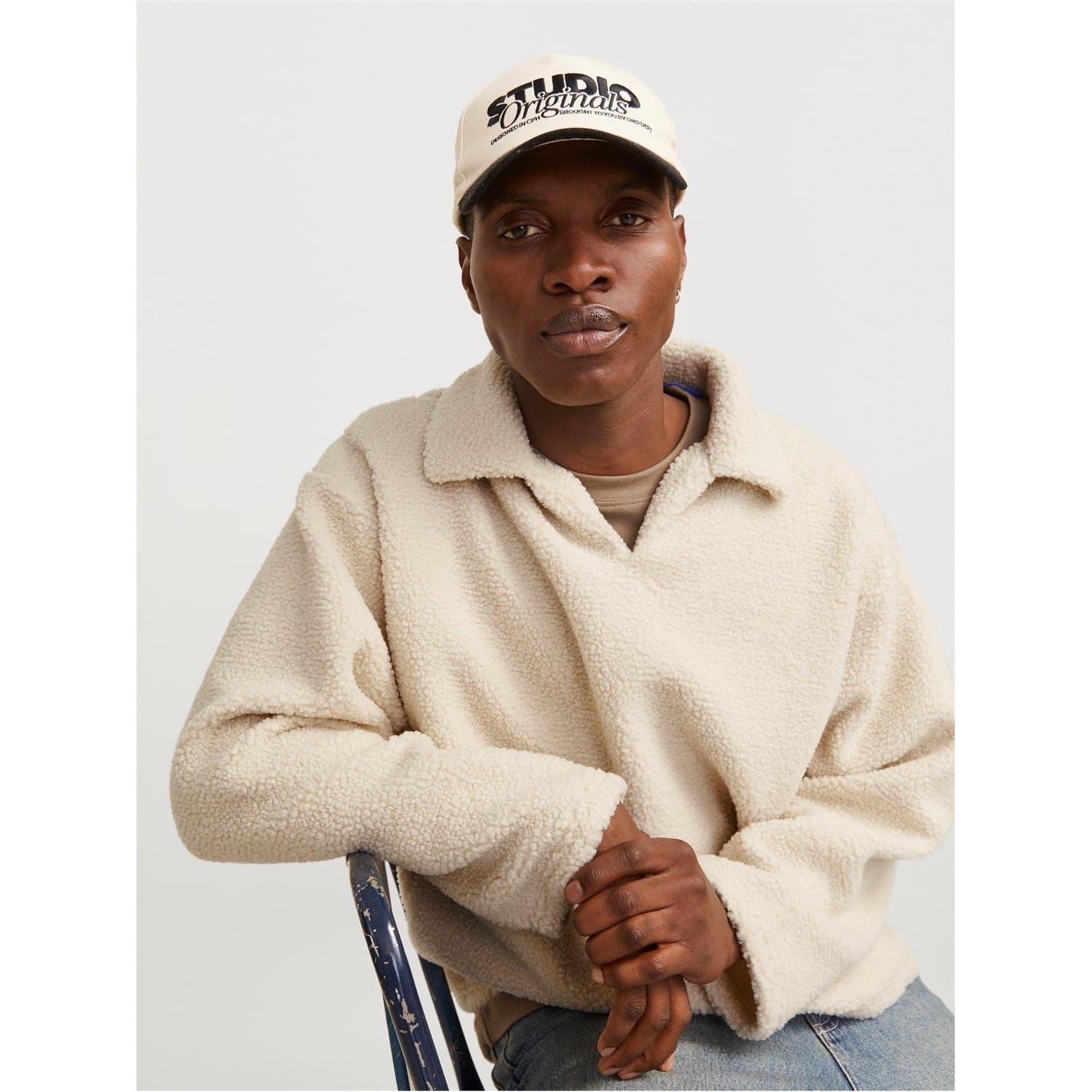 Jack and Jones Teddy Relaxed Fit Long Sleeve Sweater