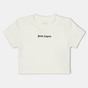 Palm Angels Cropped Regular Fit Crew Neck T-Shirt