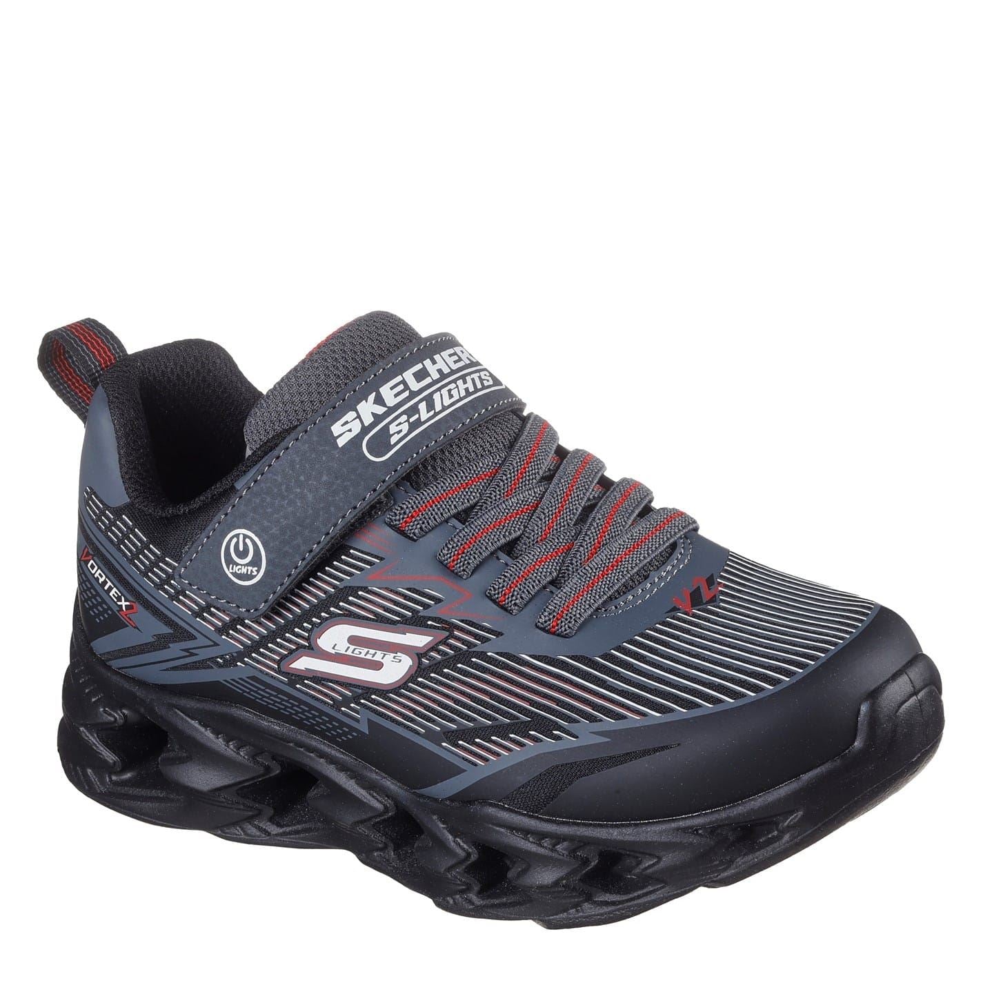 Skechers Lighted Strap Light Up Trainers with Stripe