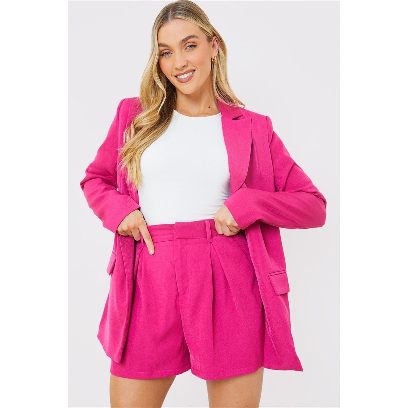 In The Style Pink Tailored Shorts