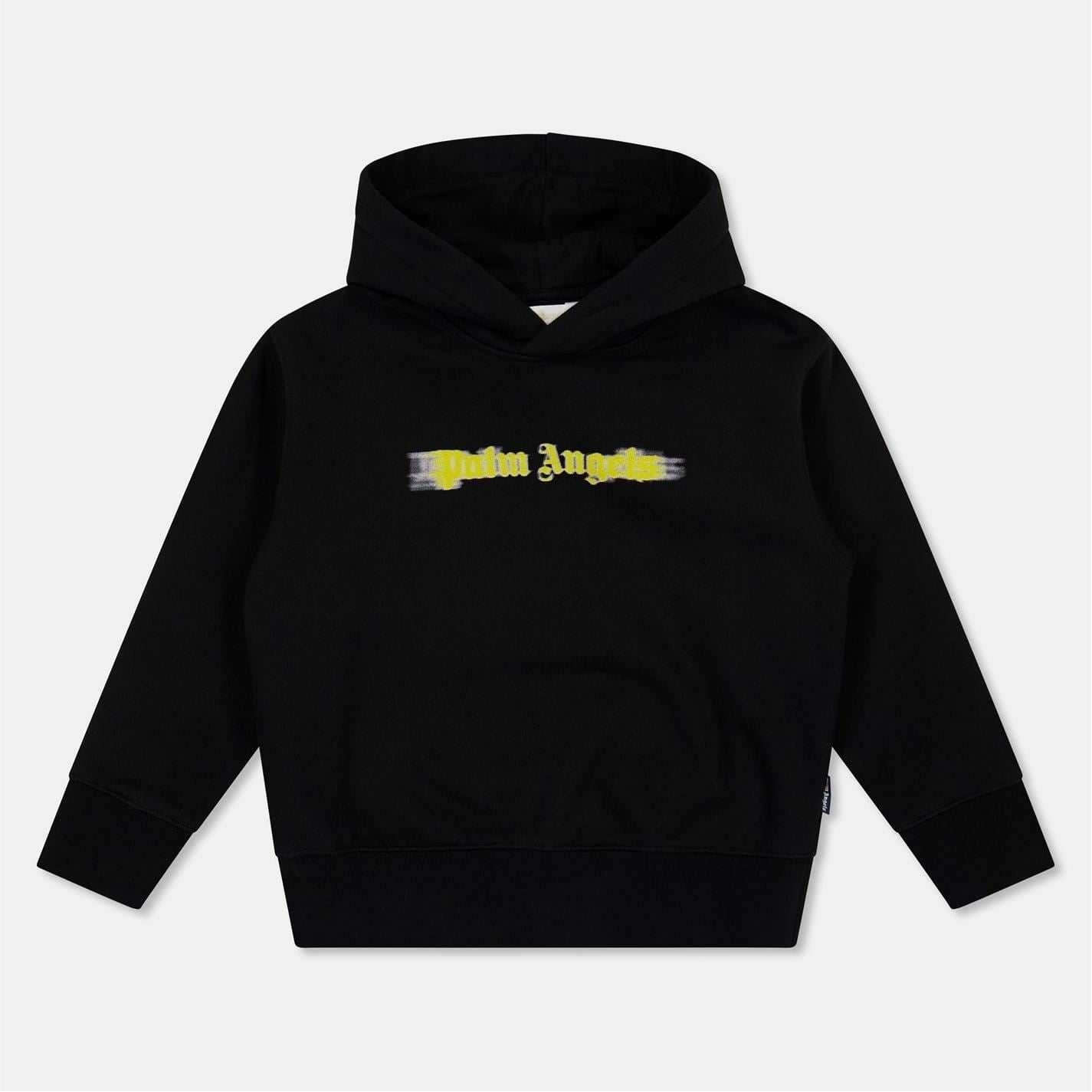 Palm Angels Blur Logo Long Sleeve Regular Fit Top