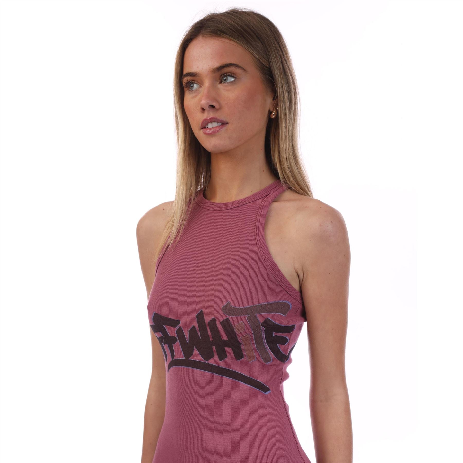 Off White Ribbed Long Dress