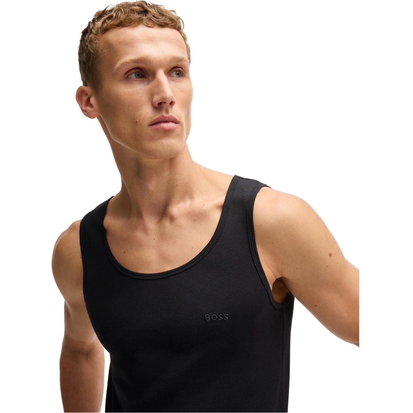 Boss Scoop Neck Regular Fit Rib Tank