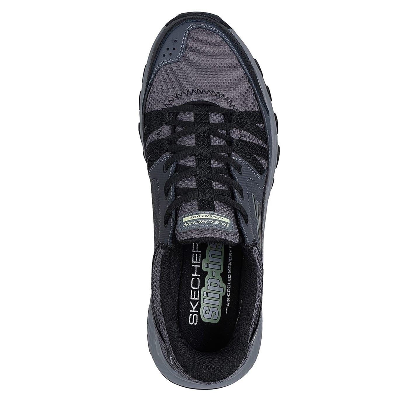 Skechers Slip Ins Leather Lace Up Textured Trainers