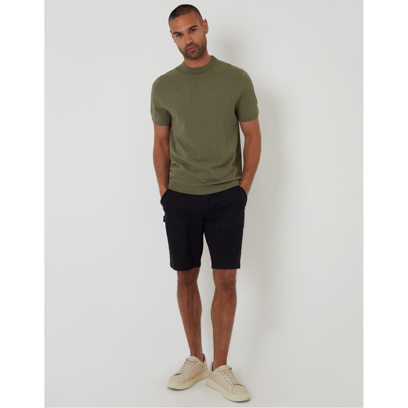 Threadbare Rib Crew Neck Short Sleeve Regular Fit T-Shirt