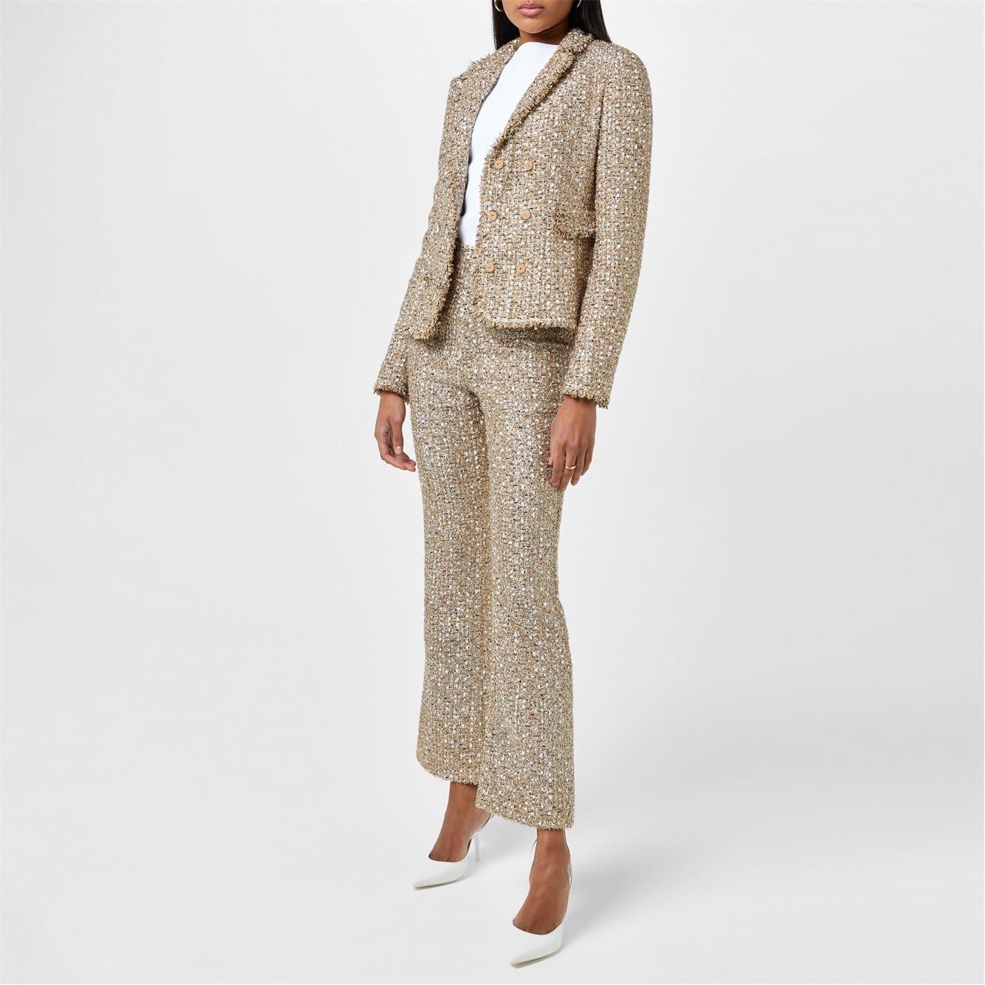 Giambattista Valli Boucle Textured Flared Coord Pants